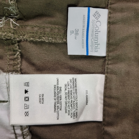 Columbia 36w x 9 Brown Khaki Cargo - Picture 6 of 6